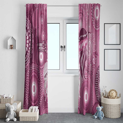 NAIDOC Deadly 50 Years Window Curtain Jellyfish Aboriginal Culture Inspired Pink
