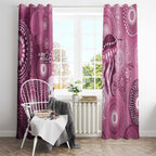 NAIDOC Deadly 50 Years Window Curtain Jellyfish Aboriginal Culture Inspired Pink