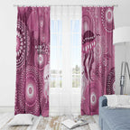NAIDOC Deadly 50 Years Window Curtain Jellyfish Aboriginal Culture Inspired Pink