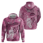 NAIDOC Deadly 50 Years Zip Hoodie Jellyfish Aboriginal Culture Inspired Pink