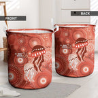 NAIDOC Deadly 50 Years Laundry Basket Jellyfish Aboriginal Culture Inspired Red