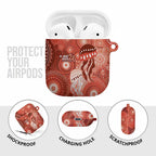 NAIDOC Deadly 50 Years AirPods Case Jellyfish Aboriginal Culture Inspired Red