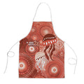 NAIDOC Deadly 50 Years Apron Jellyfish Aboriginal Culture Inspired Red