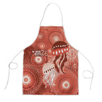 NAIDOC Deadly 50 Years Apron Jellyfish Aboriginal Culture Inspired Red