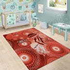 NAIDOC Deadly 50 Years Area Rug Jellyfish Aboriginal Culture Inspired Red
