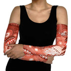 NAIDOC Deadly 50 Years Arm Sleeves Jellyfish Aboriginal Culture Inspired Red