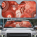 NAIDOC Deadly 50 Years Auto Sun Shade Jellyfish Aboriginal Culture Inspired Red