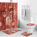 NAIDOC Deadly 50 Years Bathroom Set Jellyfish Aboriginal Culture Inspired Red