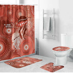 NAIDOC Deadly 50 Years Bathroom Set Jellyfish Aboriginal Culture Inspired Red