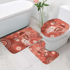 NAIDOC Deadly 50 Years Bathroom Set Jellyfish Aboriginal Culture Inspired Red