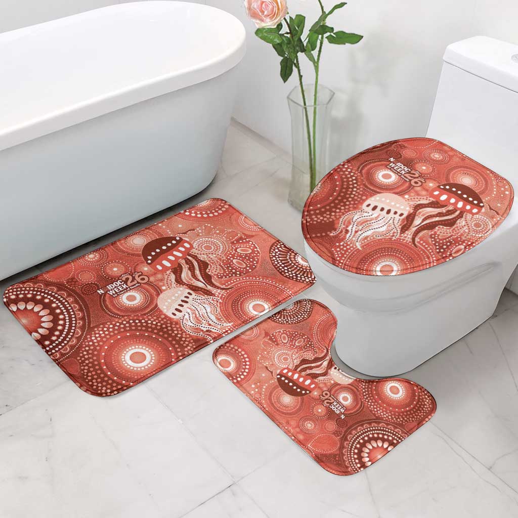 NAIDOC Deadly 50 Years Bathroom Set Jellyfish Aboriginal Culture Inspired Red