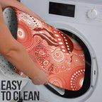 NAIDOC Deadly 50 Years Bathroom Set Jellyfish Aboriginal Culture Inspired Red