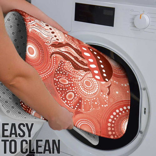 NAIDOC Deadly 50 Years Bathroom Set Jellyfish Aboriginal Culture Inspired Red