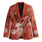 NAIDOC Deadly 50 Years Blazer Jellyfish Aboriginal Culture Inspired Red