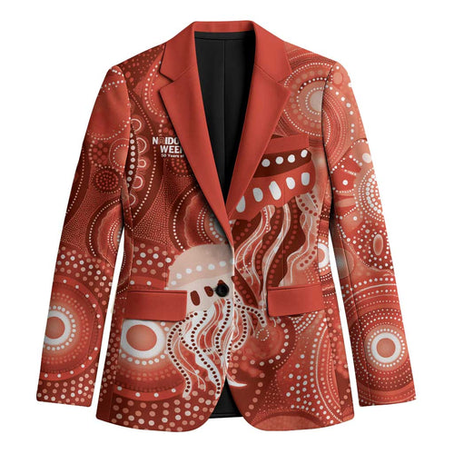 NAIDOC Deadly 50 Years Blazer Jellyfish Aboriginal Culture Inspired Red