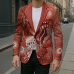 NAIDOC Deadly 50 Years Blazer Jellyfish Aboriginal Culture Inspired Red