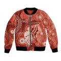 NAIDOC Deadly 50 Years Bomber Jacket Jellyfish Aboriginal Culture Inspired Red