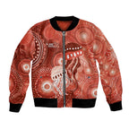 NAIDOC Deadly 50 Years Bomber Jacket Jellyfish Aboriginal Culture Inspired Red