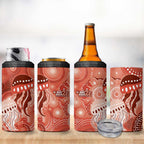 NAIDOC Deadly 50 Years 4 in 1 Can Cooler Tumbler Jellyfish Aboriginal Culture Inspired Red