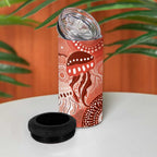 NAIDOC Deadly 50 Years 4 in 1 Can Cooler Tumbler Jellyfish Aboriginal Culture Inspired Red