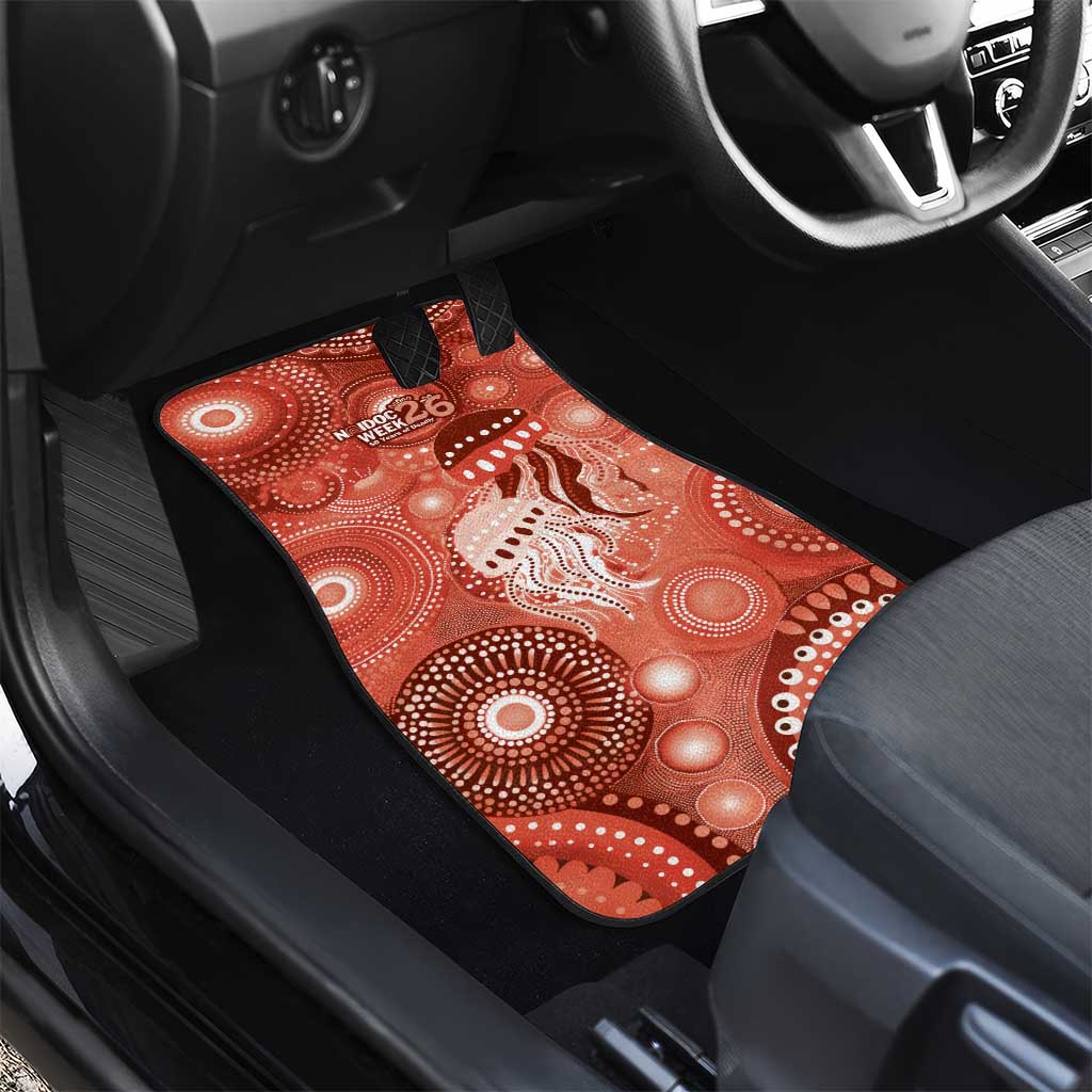 NAIDOC Deadly 50 Years Car Mats Jellyfish Aboriginal Culture Inspired Red