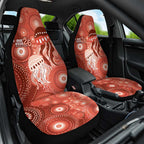 NAIDOC Deadly 50 Years Car Seat Cover Jellyfish Aboriginal Culture Inspired Red
