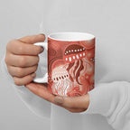 NAIDOC Deadly 50 Years Ceramic Mug Jellyfish Aboriginal Culture Inspired Red