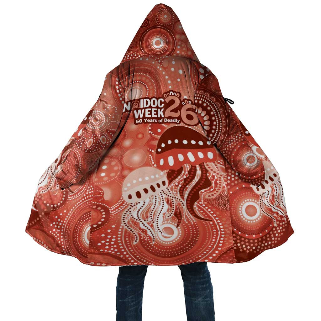 NAIDOC Deadly 50 Years Cloak Jellyfish Aboriginal Culture Inspired Red