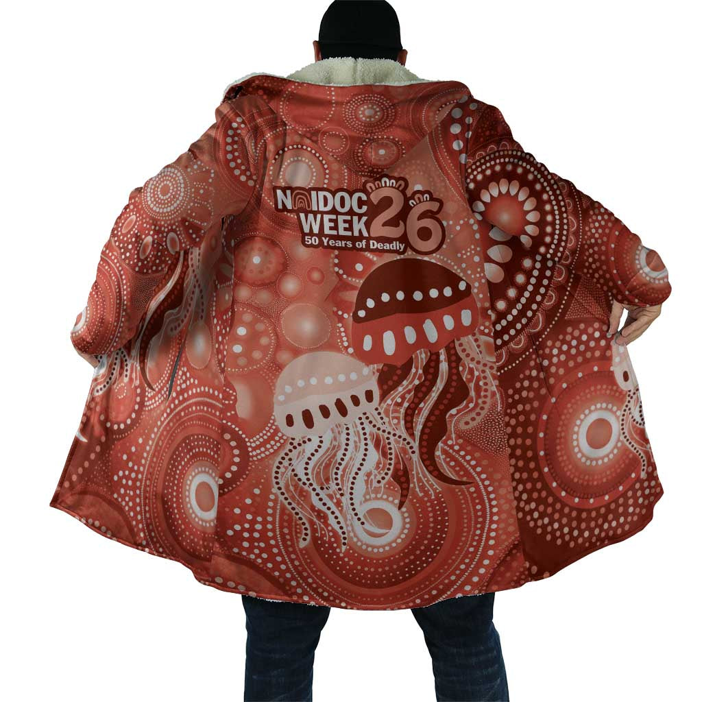 NAIDOC Deadly 50 Years Cloak Jellyfish Aboriginal Culture Inspired Red