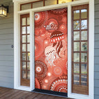 NAIDOC Deadly 50 Years Door Cover Jellyfish Aboriginal Culture Inspired Red