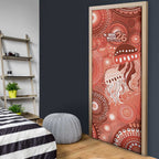 NAIDOC Deadly 50 Years Door Cover Jellyfish Aboriginal Culture Inspired Red