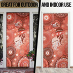 NAIDOC Deadly 50 Years Door Cover Jellyfish Aboriginal Culture Inspired Red