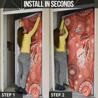 NAIDOC Deadly 50 Years Door Cover Jellyfish Aboriginal Culture Inspired Red