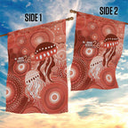 NAIDOC Deadly 50 Years Garden Flag Jellyfish Aboriginal Culture Inspired Red
