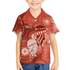 NAIDOC Deadly 50 Years Hawaiian Shirt Jellyfish Aboriginal Culture Inspired Red