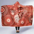 NAIDOC Deadly 50 Years Hooded Blanket Jellyfish Aboriginal Culture Inspired Red