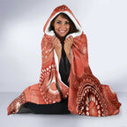 NAIDOC Deadly 50 Years Hooded Blanket Jellyfish Aboriginal Culture Inspired Red