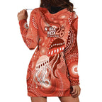 NAIDOC Deadly 50 Years Hoodie Dress Jellyfish Aboriginal Culture Inspired Red