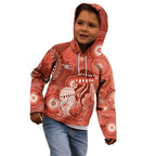 NAIDOC Deadly 50 Years Kid Hoodie Jellyfish Aboriginal Culture Inspired Red