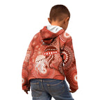 NAIDOC Deadly 50 Years Kid Hoodie Jellyfish Aboriginal Culture Inspired Red