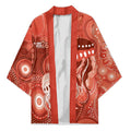 NAIDOC Deadly 50 Years Kimono Jellyfish Aboriginal Culture Inspired Red