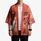 NAIDOC Deadly 50 Years Kimono Jellyfish Aboriginal Culture Inspired Red