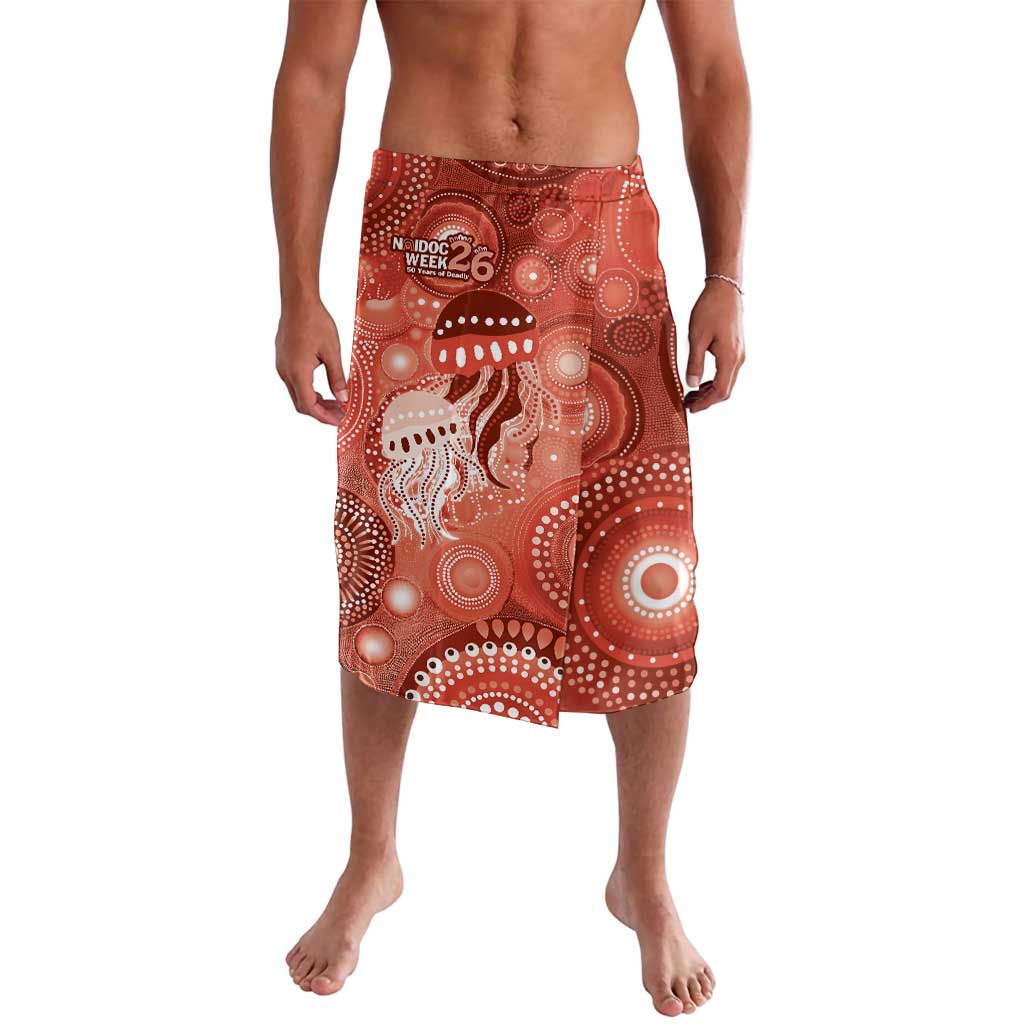 NAIDOC Deadly 50 Years Lavalava Jellyfish Aboriginal Culture Inspired Red