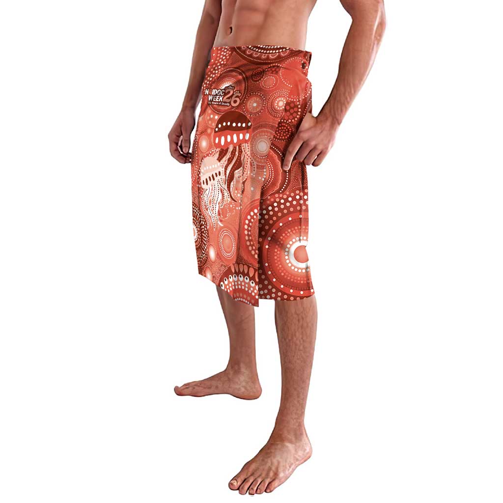 NAIDOC Deadly 50 Years Lavalava Jellyfish Aboriginal Culture Inspired Red