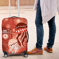 NAIDOC Deadly 50 Years Luggage Cover Jellyfish Aboriginal Culture Inspired Red