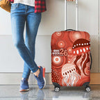 NAIDOC Deadly 50 Years Luggage Cover Jellyfish Aboriginal Culture Inspired Red