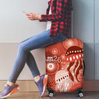 NAIDOC Deadly 50 Years Luggage Cover Jellyfish Aboriginal Culture Inspired Red