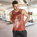 NAIDOC Deadly 50 Years Men Tank Top Jellyfish Aboriginal Culture Inspired Red