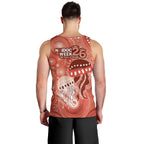 NAIDOC Deadly 50 Years Men Tank Top Jellyfish Aboriginal Culture Inspired Red