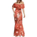 NAIDOC Deadly 50 Years Mermaid Dress Jellyfish Aboriginal Culture Inspired Red